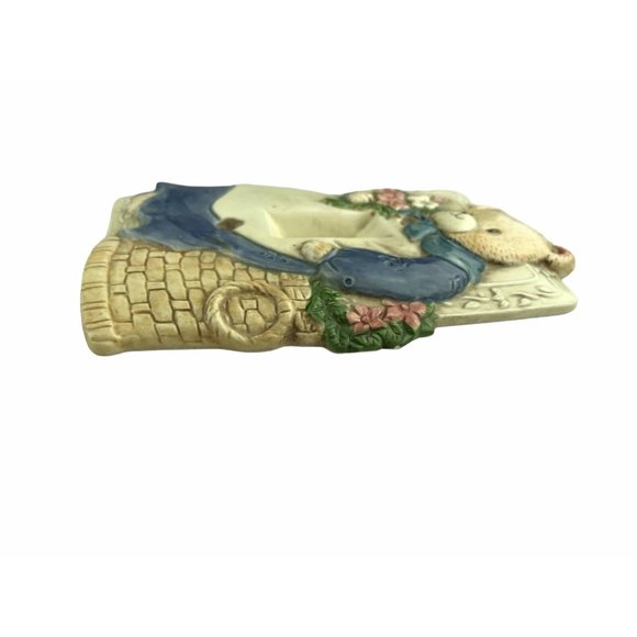 Single Wall Light Switch Cover Plate Bear in Blue - Picture 6 of 6